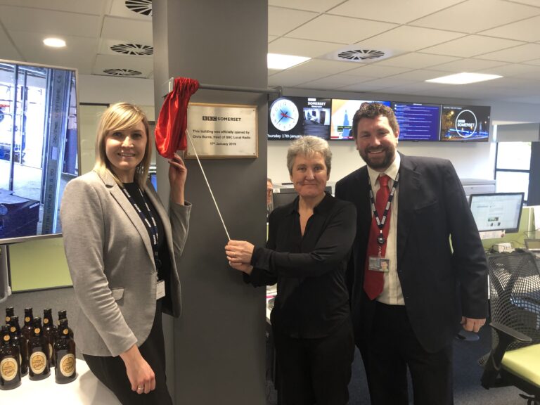 Chris Burns officially opens BBC Somerset studios
