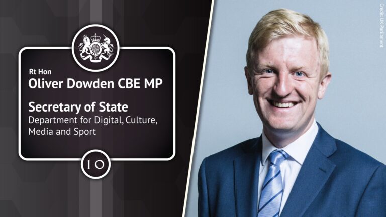 Oliver Dowden takes over as Culture Secretary
