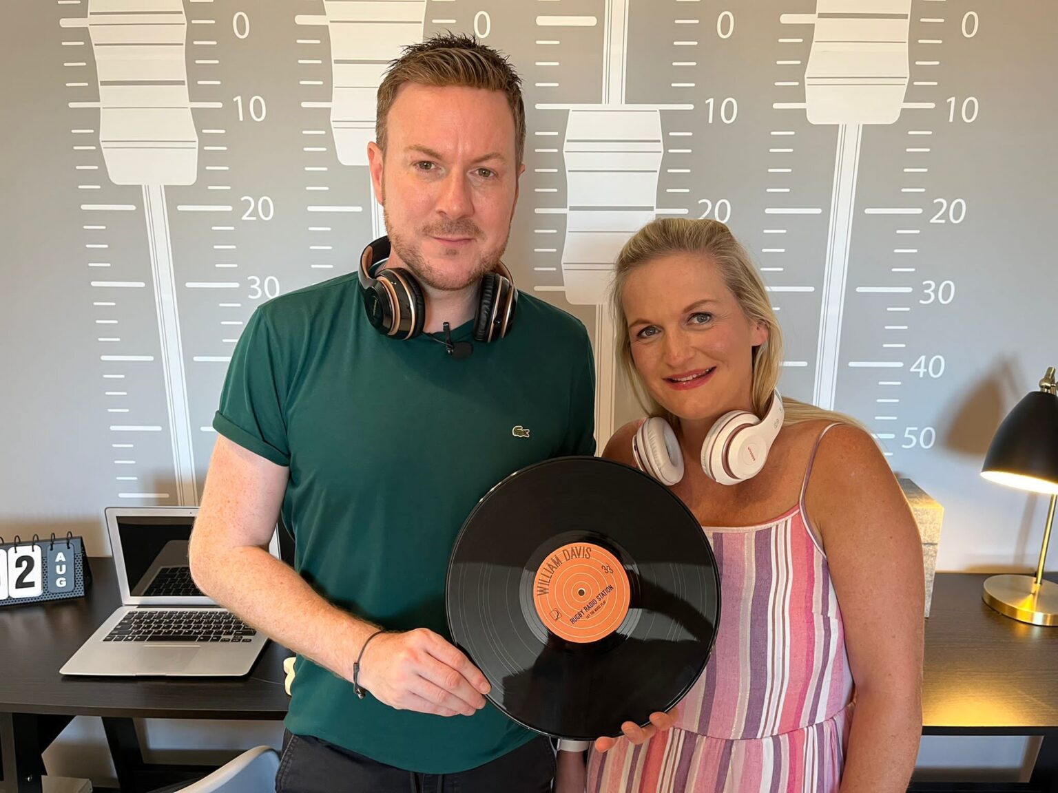 JD and Roisin’s handprints enter Rugby radio history books RadioToday