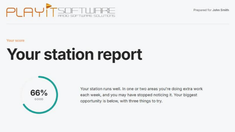 PlayIt Software launches free station health report